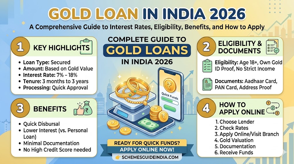 Gold loan India 2026 interest rate eligibility apply online