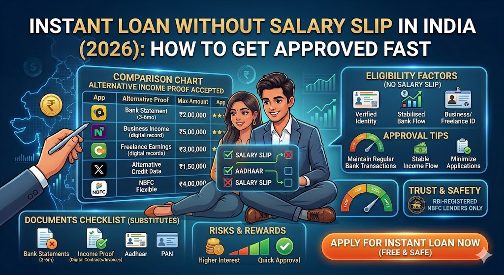 instant loan without salary slip in india